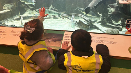 Bolton nursery children visit library