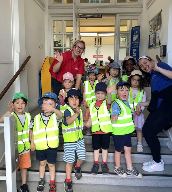 Children from Southampton Nursery Display Their Creative Artwork at Local Library